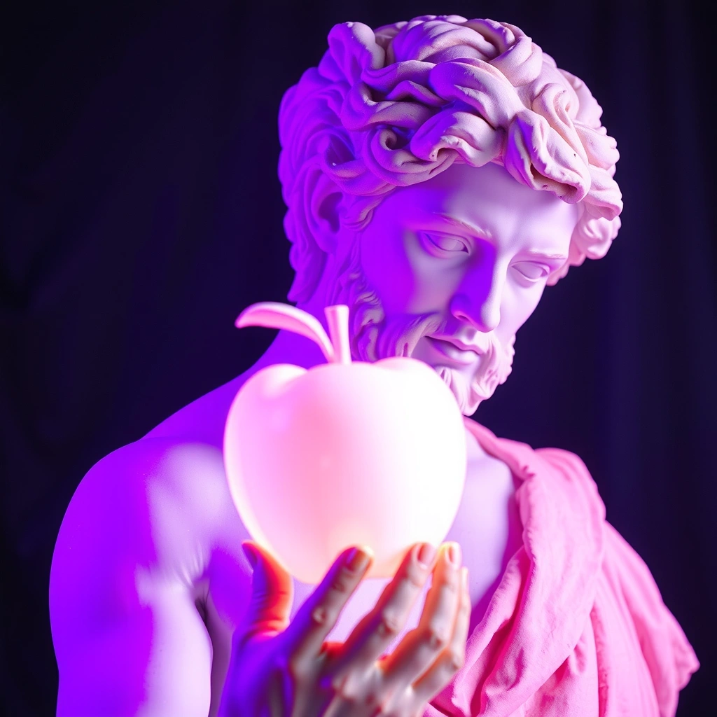 Głowa Apollina z owocem